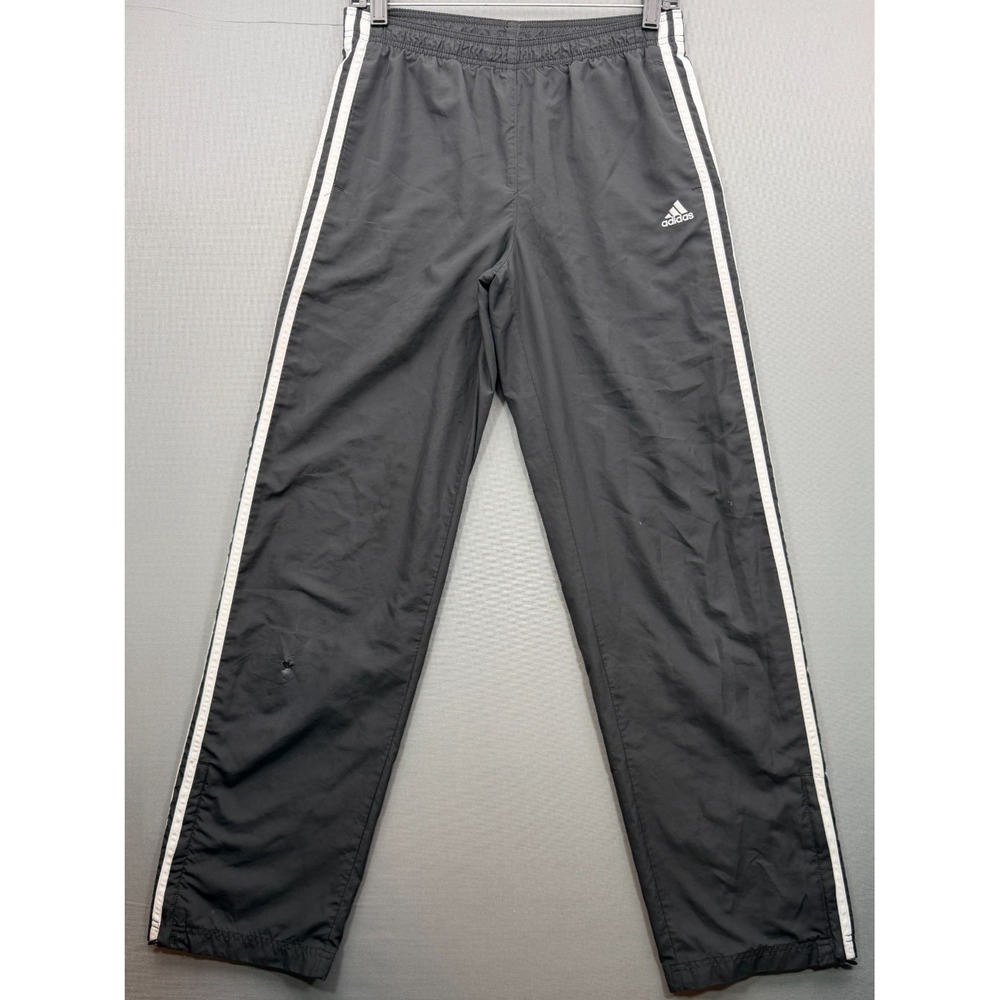 Adidas 3-Stripes Mesh Lined Track Pants Black White Ankle Zip P90490 | Women's S
